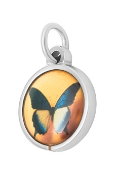 Шарм (ювелирный сплав) желтая бабочка для бесконтактной оплаты