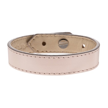 Светло-розовый кожаный браслет.Ширина 15 мм