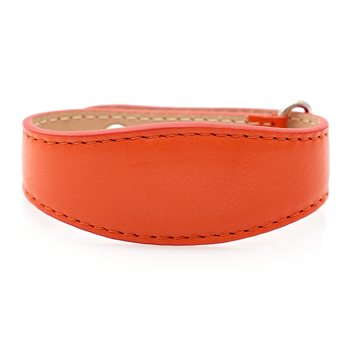 Оранжевый кожаный браслет для бесконтактной оплаты