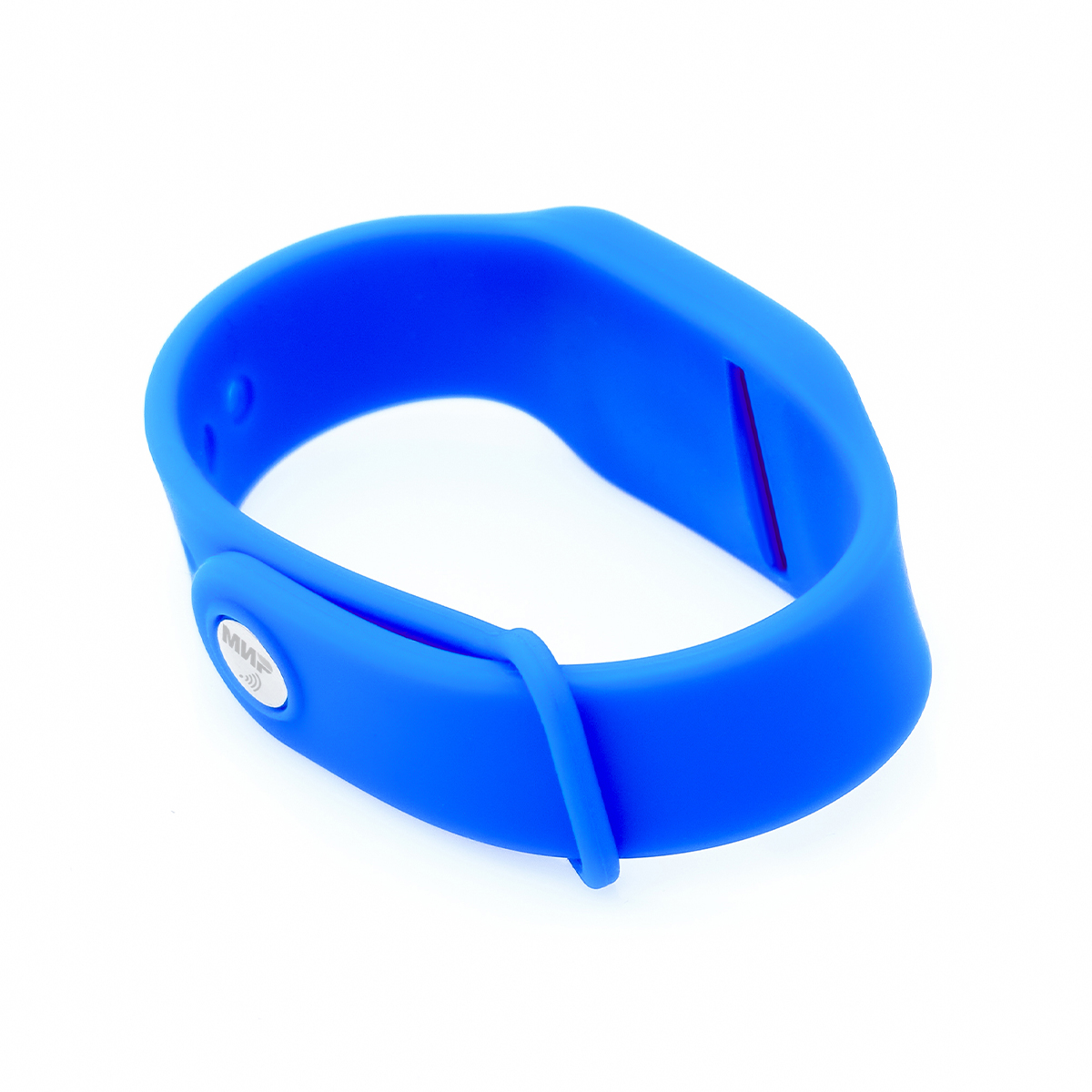 Синий силиконовый браслет для бесконтактной оплаты