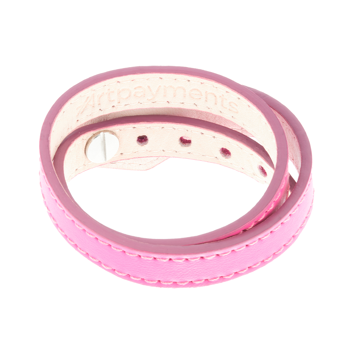 Браслет двухоборотный RFID ярко-розовый (женский) для бесконтактной оплаты