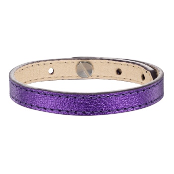 Фиолетовый кожаный браслет.Ширина 10 мм